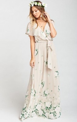 Show Me Your Mumu Audrey Maxi Dress Women Medium Floral Boho Bridesmaid Wedding