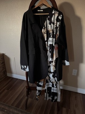 Luxe Moda Especially Yours Suit Dress Graphic Print Plus Size 1X/2X NWT