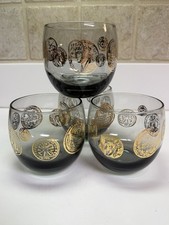 Federal Glass Roly Poly Roman Coins-Set of 4