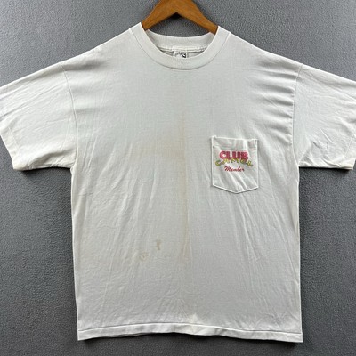 Vintage Joe Camel Shirt Mens XL Club Camel Member Pocket Wish You Were Here 90s