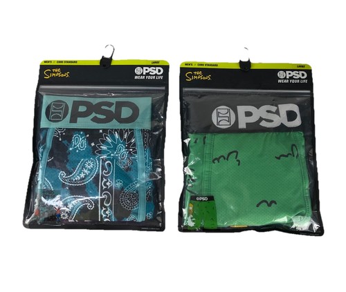 Lot Of 2 PSD The Simpsons Core Standard Underwear Bush Dead Mens Size L