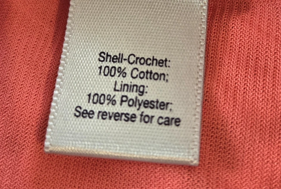 Pantalones Cortos Jennifer Lopez Poliéster Con Superposición de Crochet Talla 10 Cremallera Lateral Usados en Excelente Condición Coral  Foto 4 de 4