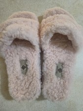 Dream Pairs Sheepskin Slide Slippers Pink Fur Women US 6.5-7 SPA-01