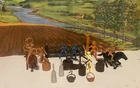 Vintage Marx 54mm cowboys Cavalry Marx Playset 1960's (Anvil churn pots access)