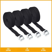 Heavy Duty Ratchet Tie Down Straps for Cargo Motorcycle Van Trailer 4 Pack