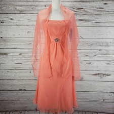 Mori Lee By Madeline Gardner New Peach Bridesmaid Dress Size 17/18