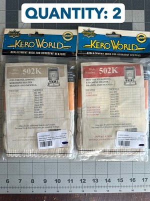 2-PACK lot Kero World Kerosene Heater Wick 502k Omni 85D E F G H KSA-851 S1300