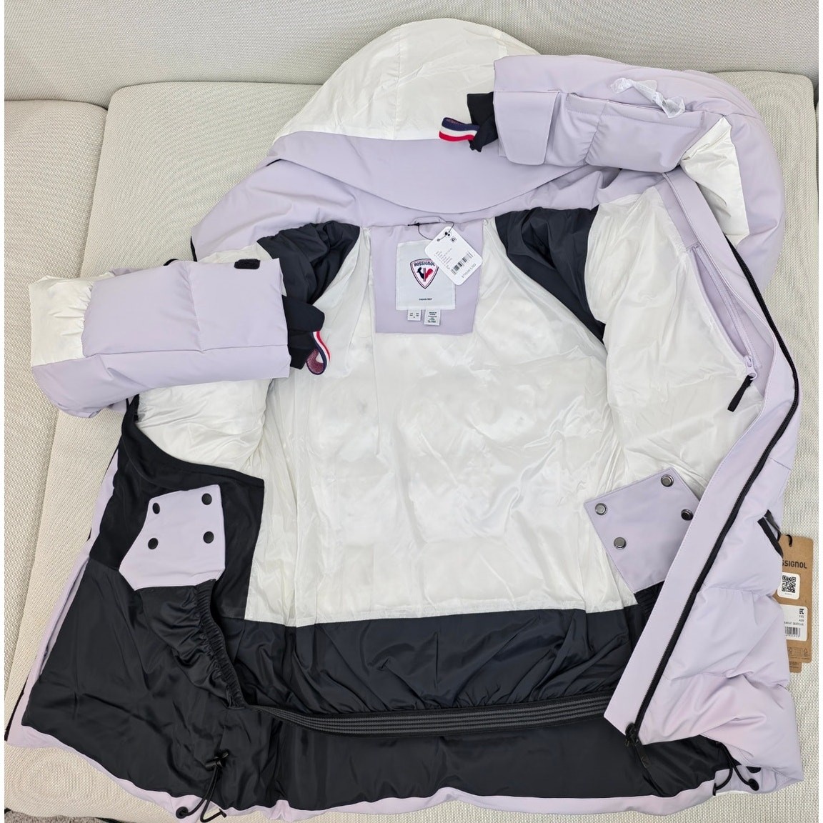 Rossignol Galactic Lilac Women's Ciastel Down Mix Ski Nylon Jacket Sz Small NWT image 9