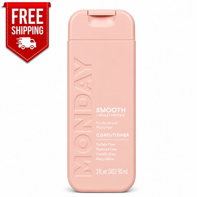MONDAY Haircare Smooth Conditioner 3oz Curly Wavy Hair Wheat Protein Avocado Oil