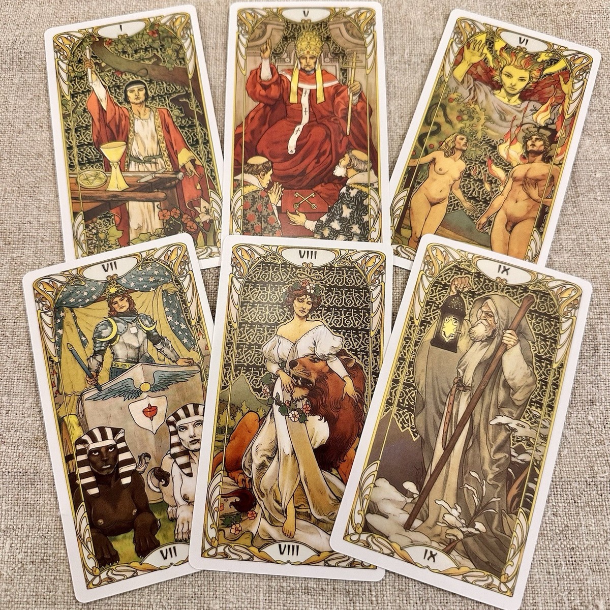ビンテージマークドタロット Unique Golden Vintage Art 78