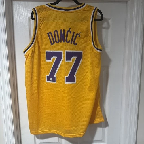 Luka Doncic Los Angeles Lakers Signed Basketball Jersey COA ACA: A46778