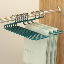 10-Pack Open Ended Pants Hangers Non Slip for Women Men Heavy Duty Metal Jean...