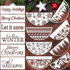 Christmas Stencils for Crafts 12" Christmas Stencils for Painting on Wood