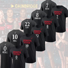 Clark, Cunningham, Boston, Hull Indiana Fever Rebel Edition Black Name & Number