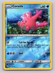 Corsola 36/149 Sun & Moon Base Set Reverse Holo
