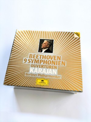 BEETHOVEN 9 Symphonies & Overtures Herbert Von Karajan 6 CD Box Set DDD VG+