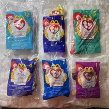 McDonald's 1998 99 Happy Meal Toys TY Teenie Beanie Babies Sealed Lot of 6