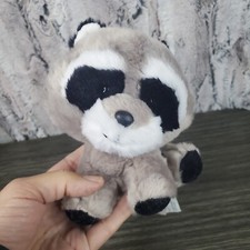 Wobbly Bobblies Aurora World Plush Gray Mini Raccoon Stuffed Animal Toy 5.5"