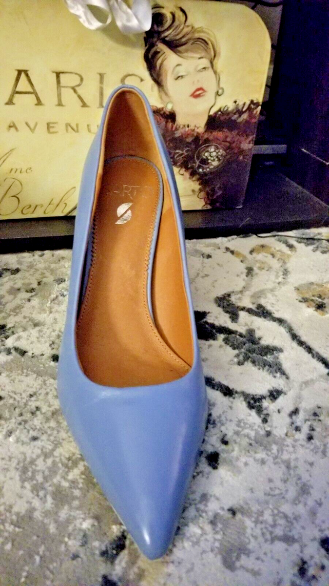 Sarto Women's Blue Shoes, Leather Pumps, Size 7M Court Shoe 'Sasha