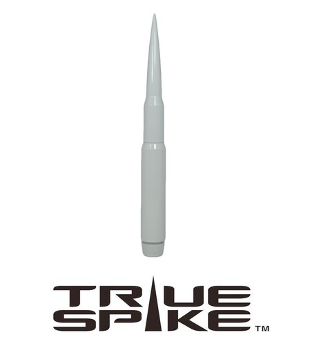 TRUE SPIKE 9" LONG FAT BULLET ANTENNA WHITE FOR 2007-2020 GMC SIERRA 2500 3500 - Picture 2 of 7