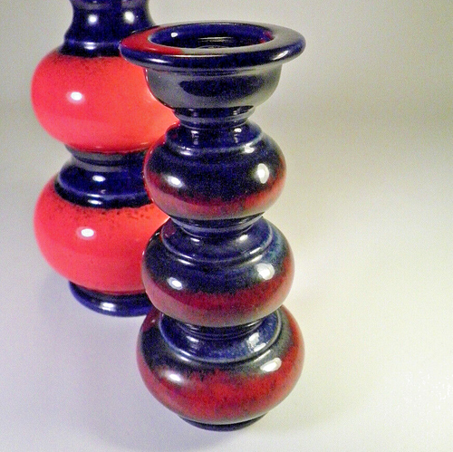 TWO W.GERMAN 1960'S POTTERY CANDLESTICKS VILLEROY & BOCH *GALLO KERAMICS - Picture 6 of 16