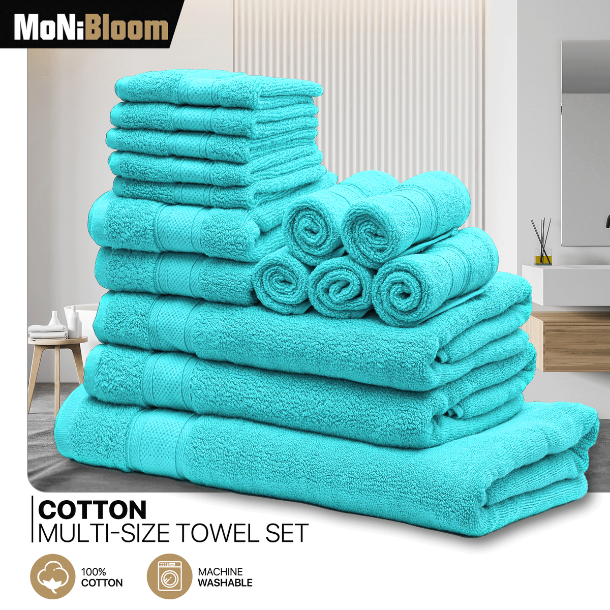 Turquoise Bathroom Linen Set Shop Essential 2-Piece Bath Towel Set