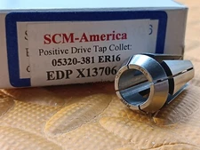 NEW SCM America 3/8" M10 ER16 Tapping Tap Collet X13706A CNC Tooling Chuck .381