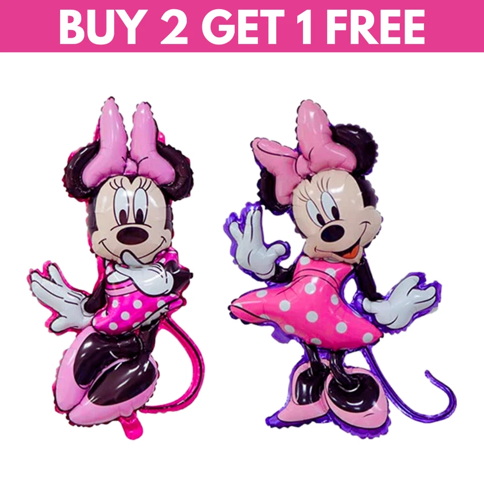 Disney Mickey Mouse Minnie Mouse Balloons 1st Kids Birthday 3D Large Foil UK Foto 3 de 4