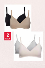 Calvin Klein Women's 2-Pack Microfiber Soft Wirefree Bra Size S, M, L, XL