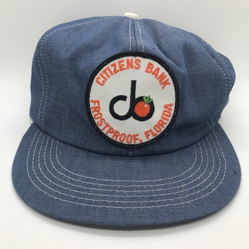 Citizens Bank Frostproof Florida K-Products Snapback Denim Hat Cap CB FL Oranges