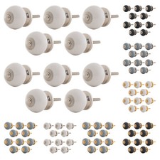 Set Möbelknöpfe klein 31mm 10 Stück Knauf Keramik Shabby-Chic Vintage einfarbig