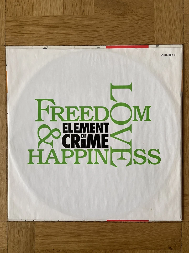 Element of Crime Freedom Love & Happiness album vinyle 33t (original vinyl LP) - Photo 3/4