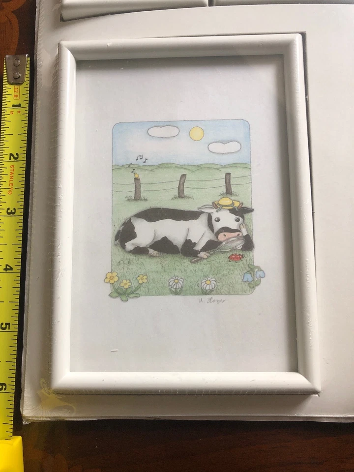 Decoración de pared para guardería | Juego de 6 piezas de fotos para guardería de animales de decoración de habitación de bebé granja Foto 2 de 4