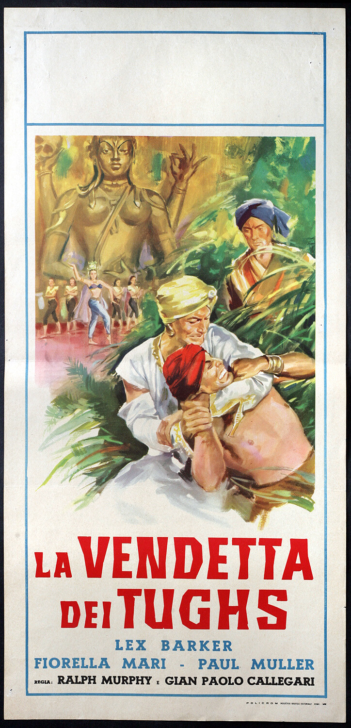 Locandina originale film La vendetta dei Tughs (1954) - Regia di Gian Paolo Callegari, Ralph Murphy
