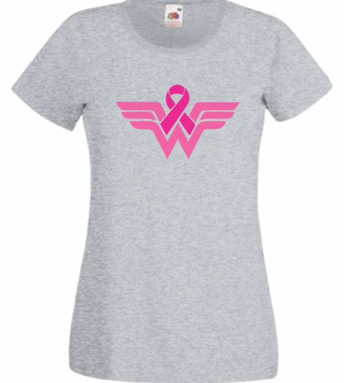 Wonder woman breast cancer survivor t shirt white black grey 8-20 cotton Uk  | eBay