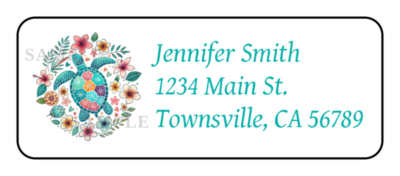 #ad Sea Turtle personalized return address labels stickers tags Beach $3.25