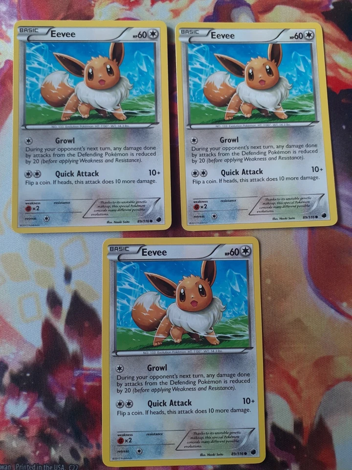 Eevee - 89/116 - Plasma Freeze Set - Pokemon Card - MP - Image 2 of 3
