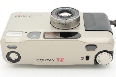 T2 Gold Carl Zeiss Film Camera Contax T2 NEAR MINT W/Date Back