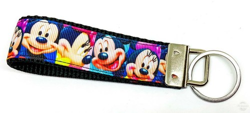 Mouse Key Fob Wristlet Keychain 1"wide Zipper pull Camera strap handmade - Picture 5 of 12
