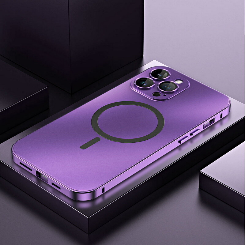 For iPhone 15 Pro Max 14 13 12 Shockproof Magnetic Aluminium Alloy Case Cover