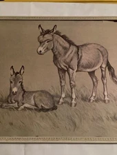 Ginny and Foal By N. Butterworth Signed Watercolor 2034 Series