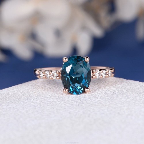 Anello Con Topazio Blu Delicato Gems Vibes, In Argento - Foto 11