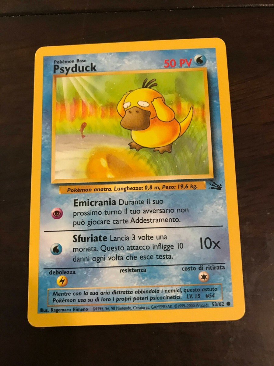 【ARS AU 真贋鑑定】英語版コダック Psyduck 53/62 Pokémon TCG Psyduck 53/62 Fossil Common NM/MINT Italian | eBay