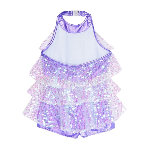 Freebily Kids Girls Sequins Dance Dress Sparkle Jazz Hip Hop Leotard AU - Picture 63 of 82