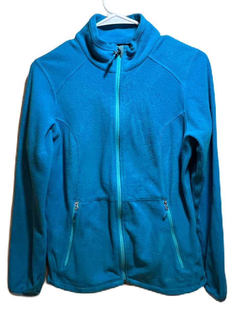 Women's Marmot Polar Tec  Blue Full Zip Fleece Jacket Size MEDIUM