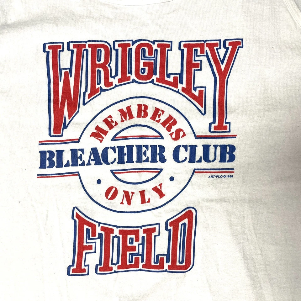Camiseta sin mangas de colección 1988 WRIGLEY FIELD solo para miembros Bleacher Club camiseta muscular de béisbol Foto 2 de 4