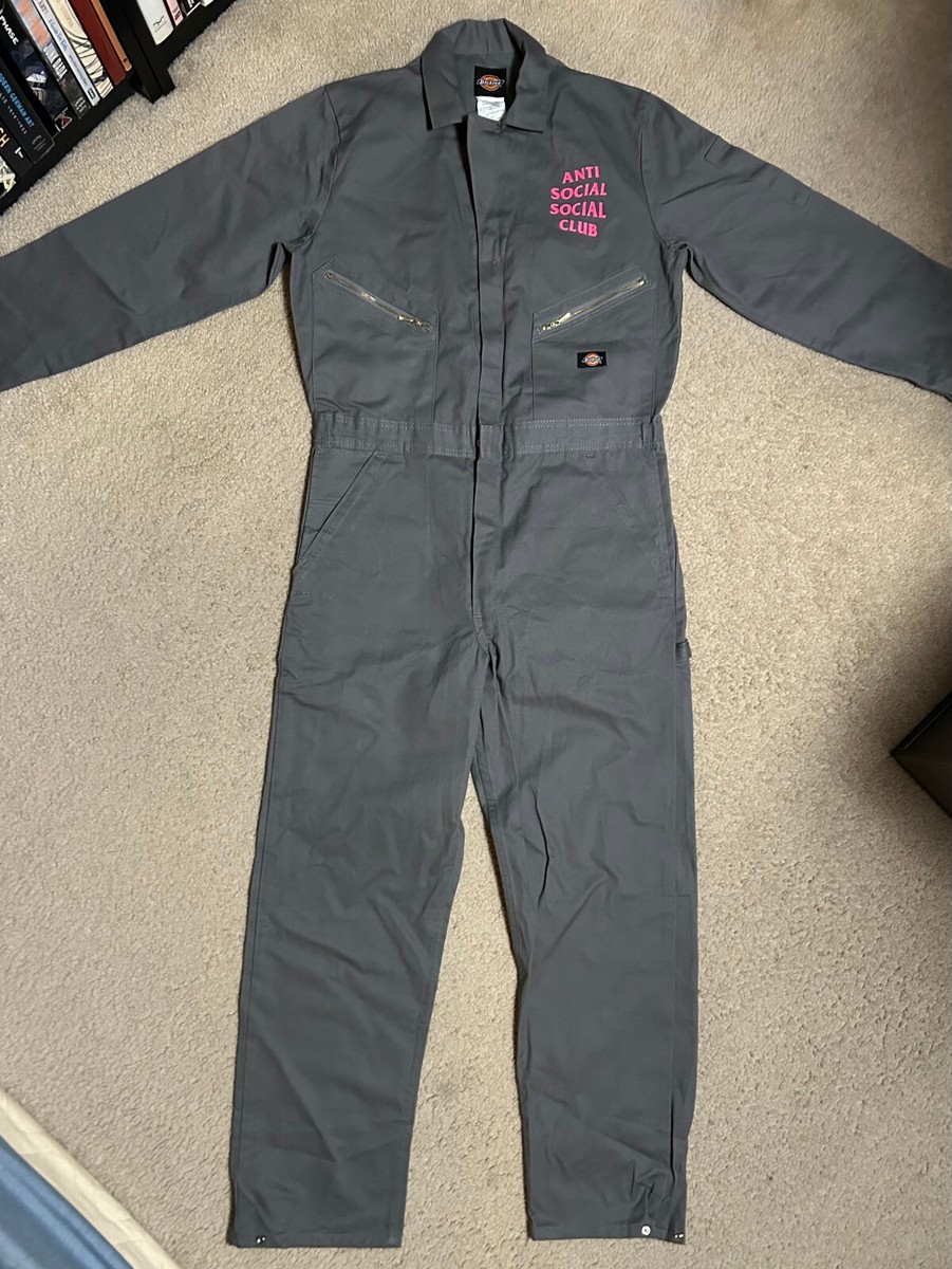 Anti Social Social Club x DICKIES Overalls Jumpsuit Grey/Pink