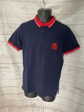 Roberto Cavalli Men's Polo Shirt Navy Blue/Red Short Sleeve