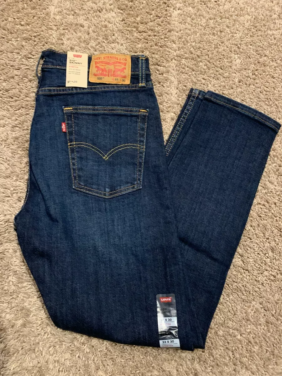 Levi's 510 Skinny Fit Jeans Blue W Stretch Men's Sizes RT$69 NWT