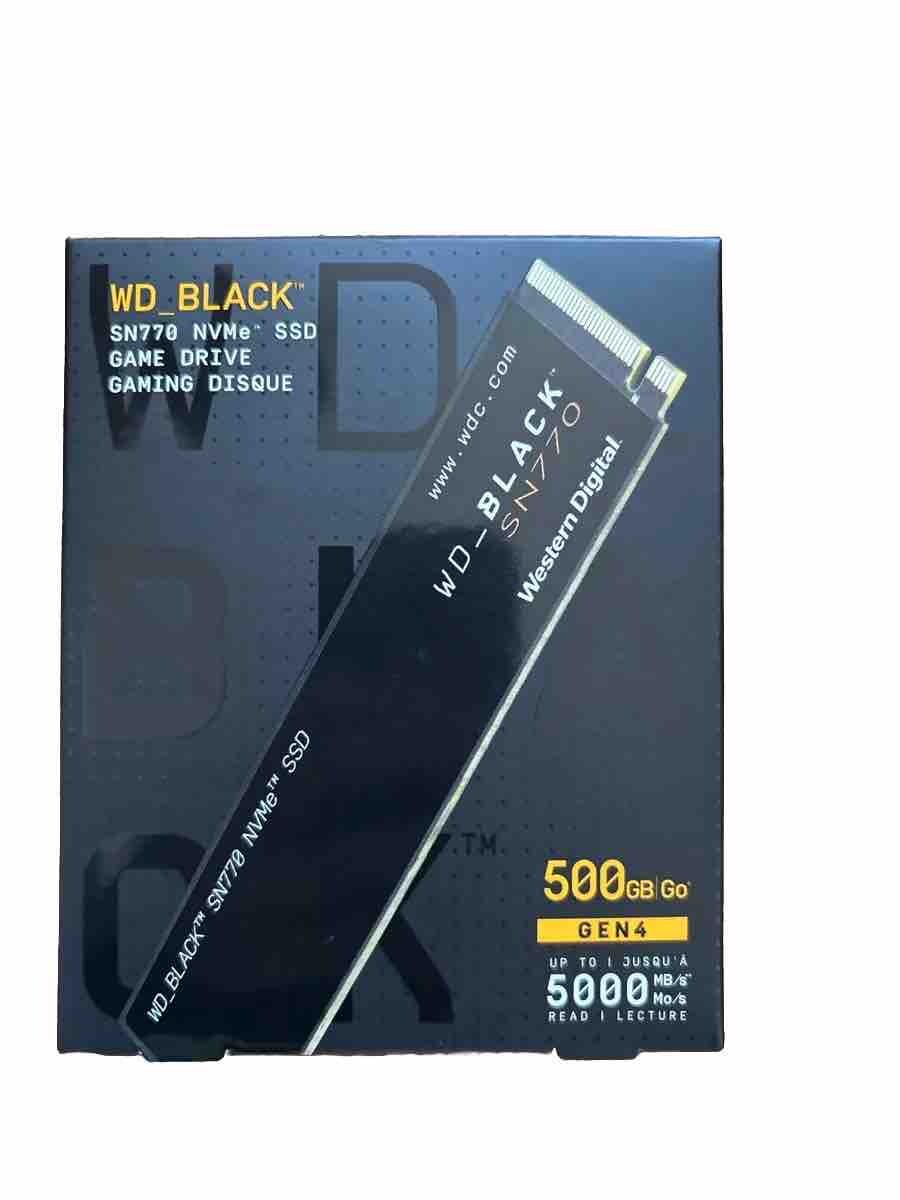 WD_BLACK SN770 500GB NVMe PCIe Gen4 Gaming SSD Solid State